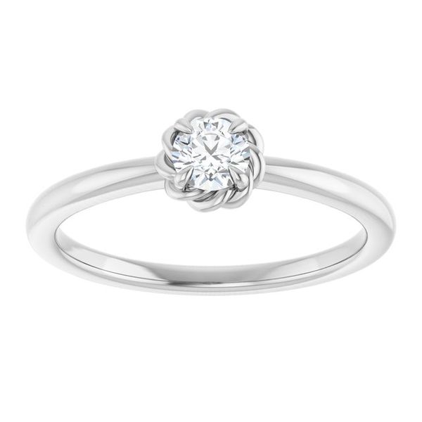 Claw-Prong Rope Solitaire Ring - Image 3