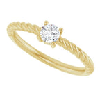Rope Solitaire Ring - Image 2