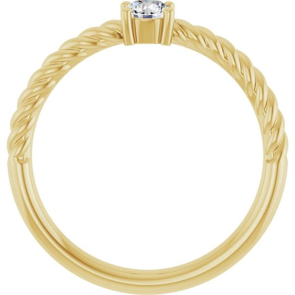 Rope Solitaire Ring - Image 3
