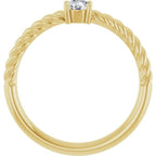 Rope Solitaire Ring - Image 3