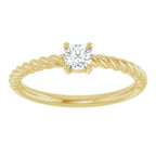 Rope Solitaire Ring - Image 4