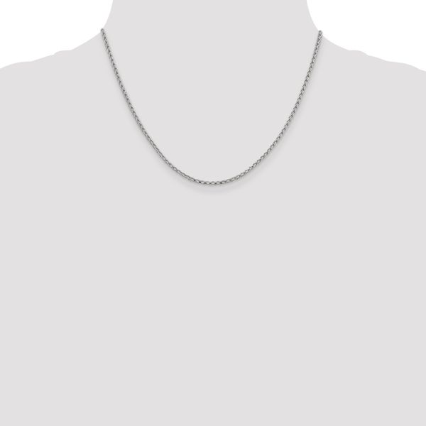 Leslie's 14K White Gold 2.1mm D/C Open Franco Chain - Image 4