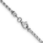 Leslie's 14K White Gold 2.1mm D/C Open Franco Chain - Image 3