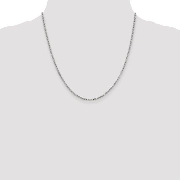 Leslie's 14K White Gold 2.1mm D/C Open Franco Chain - Image 4