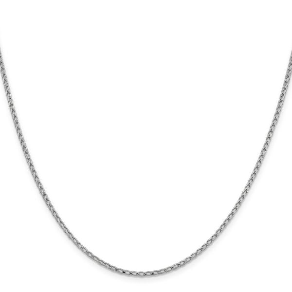 Leslie's 14K White Gold 2.1mm D/C Open Franco Chain - Image 2