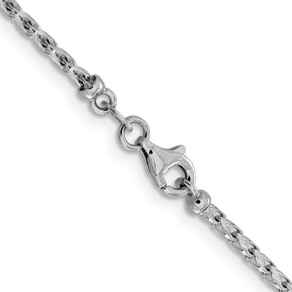 Leslie's 14K White Gold 2.1mm D/C Open Franco Chain - Image 3
