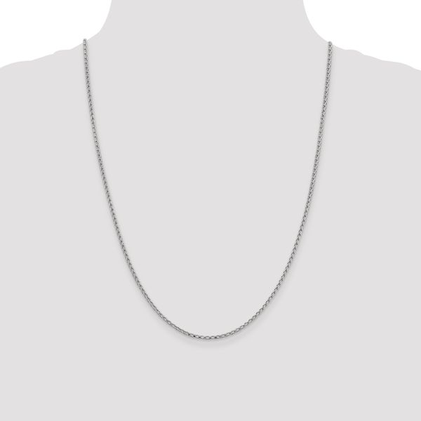 Leslie's 14K White Gold 2.1mm D/C Open Franco Chain - Image 4
