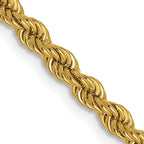 Leslie's 14K 2.25mm Solid Regular Rope Chain