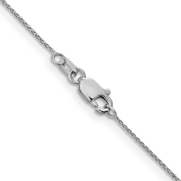 Leslie's 14K White Gold .65mm D/C Spiga Chain - Image 3