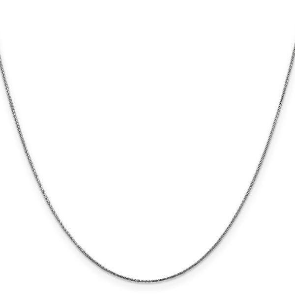 Leslie's 14K White Gold .65mm D/C Spiga Chain - Image 2