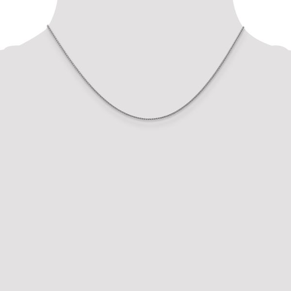 Leslie's 14K White Gold 1mm D/C Spiga Chain - Image 4
