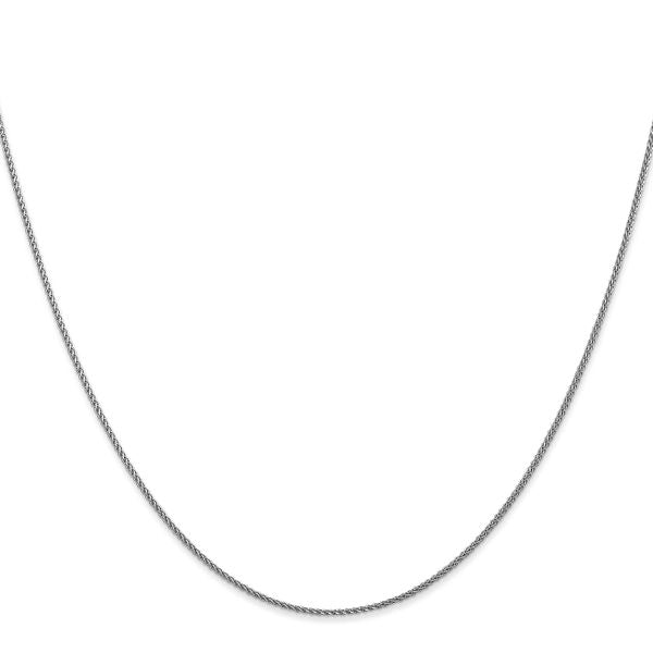 Leslie's 14K White Gold 1mm D/C Spiga Chain - Image 2