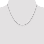 Leslie's 14K White Gold 1mm D/C Spiga Chain - Image 4