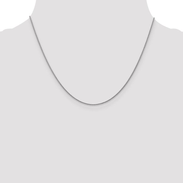 Leslie's 14K White Gold 1mm D/C Spiga Chain - Image 4