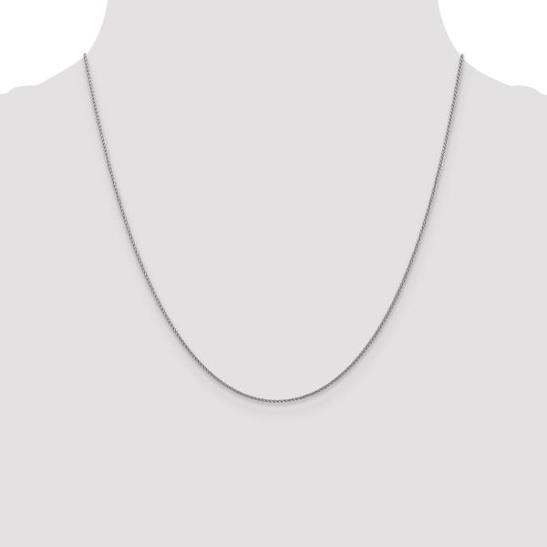 Leslie's 14K White Gold 1mm D/C Spiga Chain - Image 4