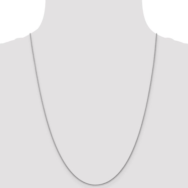 Leslie's 14K White Gold 1mm D/C Spiga Chain - Image 4