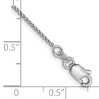 Leslie's 14K White Gold 1mm D/C Spiga Chain Anklet - Image 2