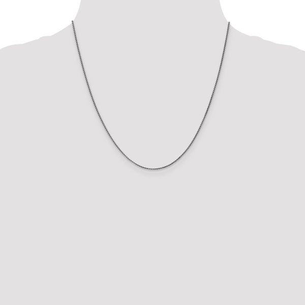 Leslie's 14K White Gold 1.2mm Solid D/C Spiga Chain - Image 4