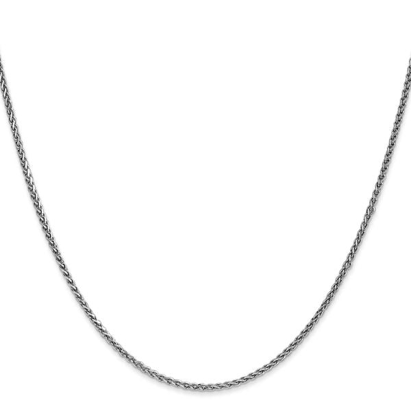 Leslie's 14K White Gold 1.4mm Solid D/C Spiga Chain - Image 2