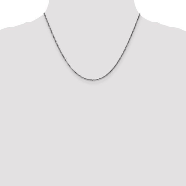 Leslie's 14K White Gold 1.4mm Solid D/C Spiga Chain - Image 4