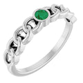 Solitaire Curb Chain Ring