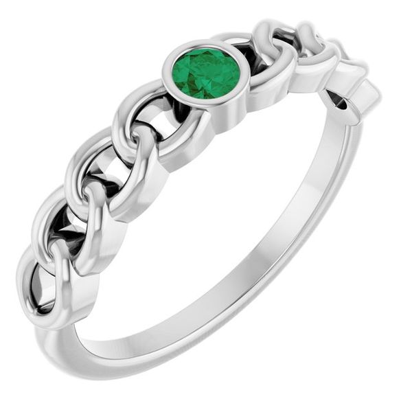 Solitaire Curb Chain Ring