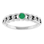 Solitaire Curb Chain Ring - Image 3