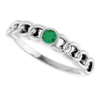 Solitaire Curb Chain Ring - Image 5