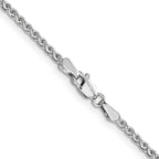 Leslie's 14K White Gold 1.8mm Solid D/C Spiga Chain - Image 3