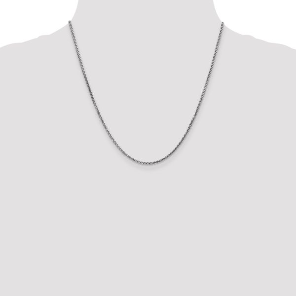 Leslie's 14K White Gold 1.8mm Solid D/C Spiga Chain - Image 4