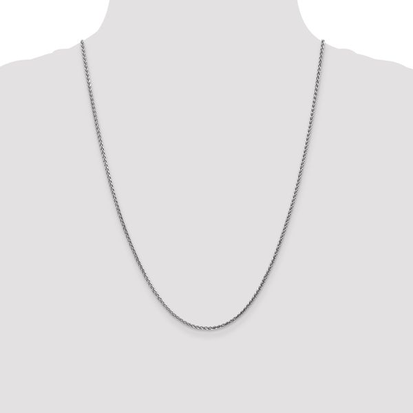 Leslie's 14K White Gold 1.8mm Solid D/C Spiga Chain - Image 4
