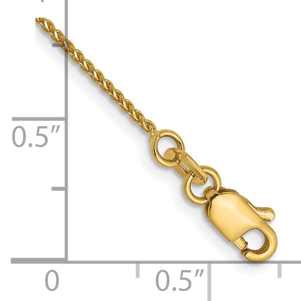 Leslie's 14K 1mm D/C Spiga Chain Anklet - Image 2