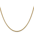 Leslie's 14K 1.85mm Semi-Solid D/C Round Box Chain - Image 2