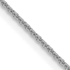 Leslie's 14K White Gold .9mm Round Cable Chain
