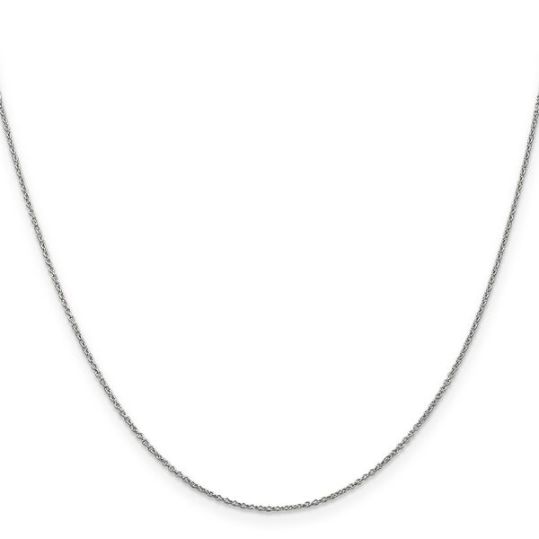 Leslie's 14K White Gold .9mm Round Cable Chain - Image 2