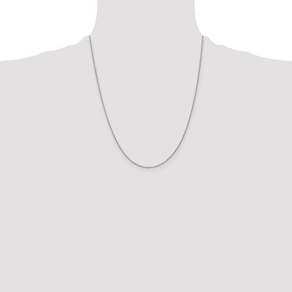 Leslie's 14K White Gold .9mm Round Cable Chain - Image 4