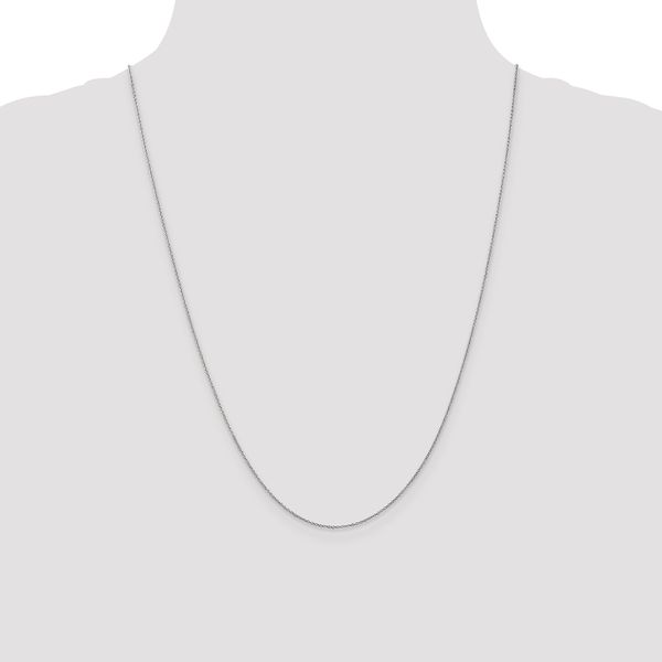 Leslie's 14K White Gold .9mm Round Cable Chain - Image 4