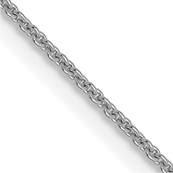 Leslie's 14K White Gold .9mm Round Cable Chain