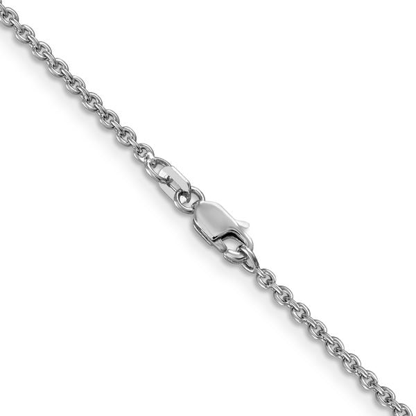 Leslie's 14K White Gold 1.8mm Round Cable Chain - Image 3