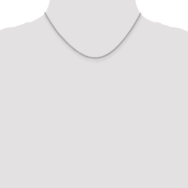 Leslie's 14K White Gold 1.8mm Round Cable Chain - Image 4