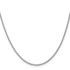 Leslie's 14K White Gold 1.8mm Round Cable Chain - Image 2