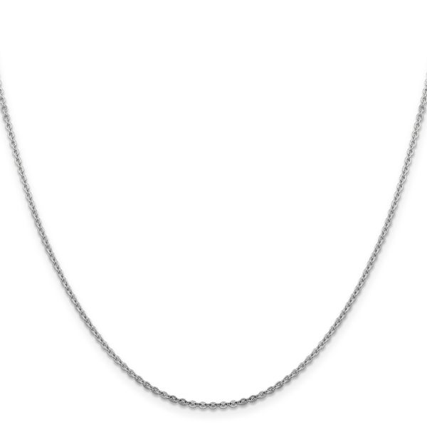 Leslie's 14K White Gold 1.95mm Flat Cable Chain - Image 2