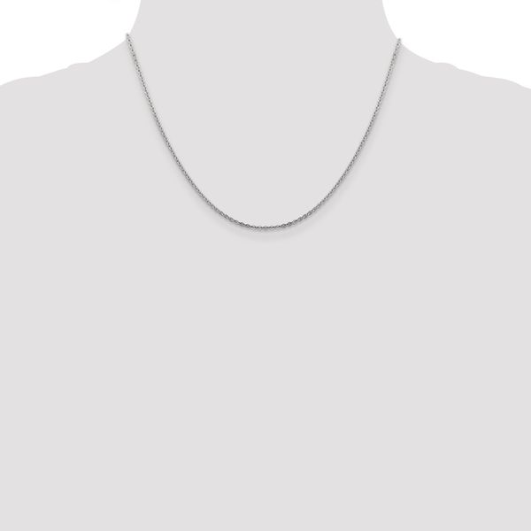 Leslie's 14K White Gold 1.95mm Flat Cable Chain - Image 4