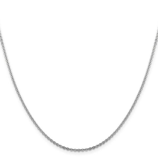 Leslie's 14K White Gold 1.95mm Flat Cable Chain - Image 2