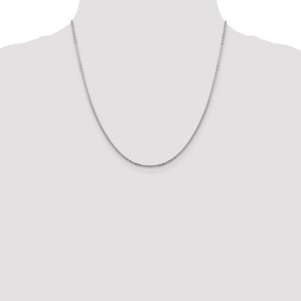 Leslie's 14K White Gold 1.95mm Flat Cable Chain - Image 4