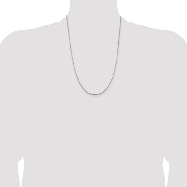 Leslie's 14K White Gold 1.95mm Flat Cable Chain - Image 4