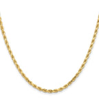 Leslie's 14K 3.25mm Diamond-Cut Rope Chain - Image 2