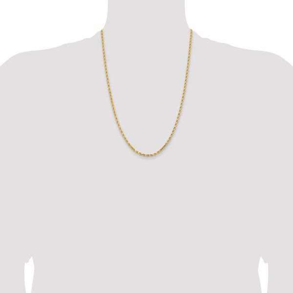 Leslie's 14K 3.25mm Diamond-Cut Rope Chain - Image 4