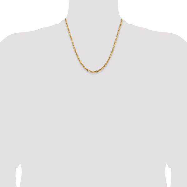 Leslie's 14K 3.75mm Diamond-Cut Rope Chain - Image 4