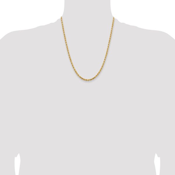 Leslie's 14K 3.75mm Diamond-Cut Rope Chain - Image 4